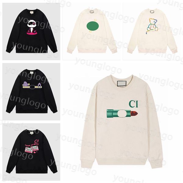 

mens sweatshirts sport wear hoodie designer tide brand printed hoody winter long sleeve sweater colthing, Black