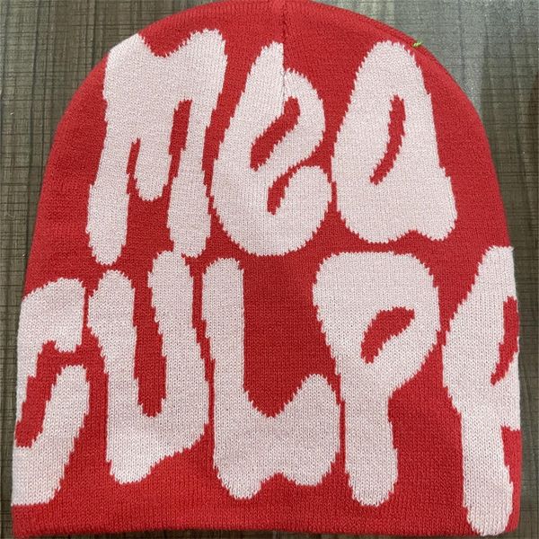 

trendy winter hats designers women mens beanie mea culpas street casual hiphop wool couple gorro red blue black skull caps designer y2k styl, Blue;gray