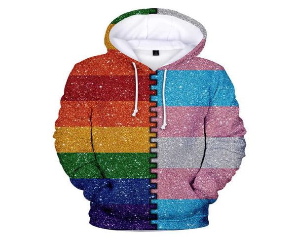 

brand lgbt rainbow flag 3d hoodies lesbian gay pride colorful rainbow clothes for gay home decor gay friendly lgbt equity x06106805541, Black