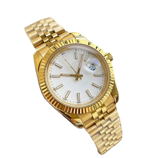

men women automatic mechanical watches 41mm waterproof fashion wristwatches montre de luxe stainless steel watch, Slivery;golden