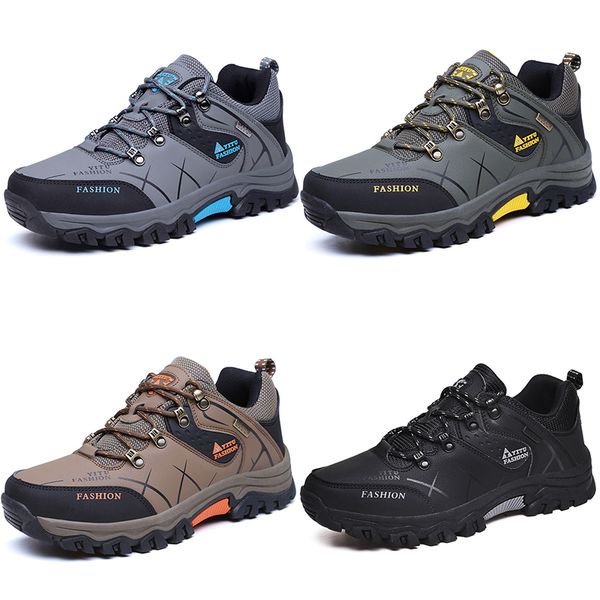 

low-hiking shoes leather men woman black brown gray kaqi blue trainers mens outdoor warm sports sneakers color 4