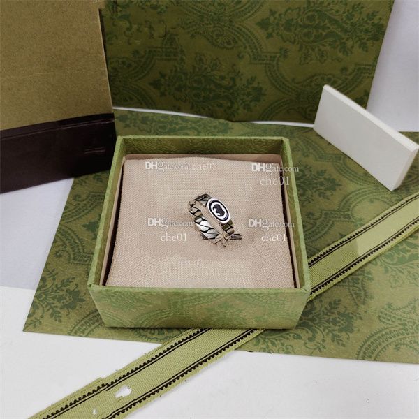

designer band rings letter g logo silver wedding ring luxury man women fashion jewelry metal ggity rings 6675