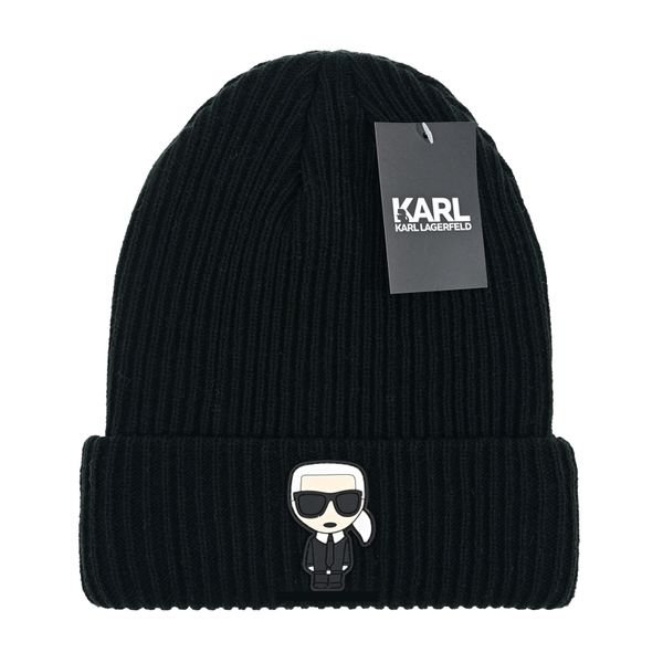 

karllagerfeld knitted hat style autumn/winter street trend woolen hat, Blue;gray
