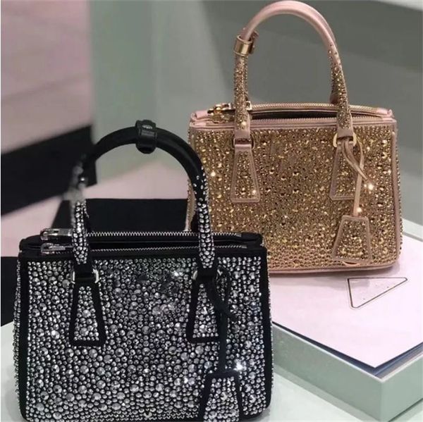 

designer luxury temperament diamond-filled star women's popular vertical mini tote handbag single shoulder crossbody purse luxury full