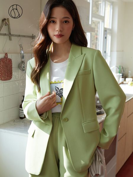 

womens suits blazers dushu workplace commuting flip collar suit jacket for women spring simple temperament office lady solid loose blazer fe, White;black