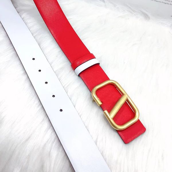 

red designer belt for women fashion reversible genuine leather belts gold letters buckle width 4cm size 90cm-110cm 4 colour real leather wom, Black;brown