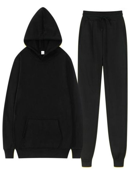 

men039s tracksuits 2021 winter hoodie sets men fashion fleece red hoodies black brand pants casual jogger suit tracksuit sweats4398269, Gray
