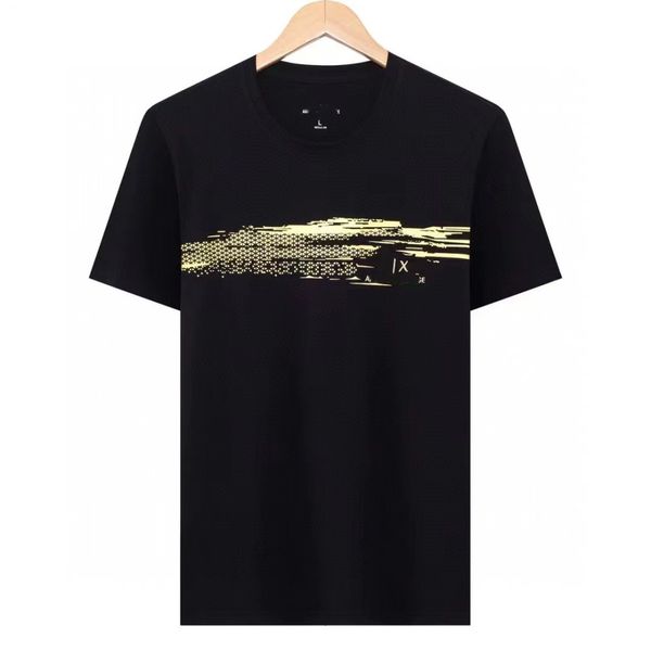 

ax men shirts desinger clothes 100 cotton tshirts casual chest letter pattern printing luxury short sleeve breathable anti-shrink size m xxx, White;black