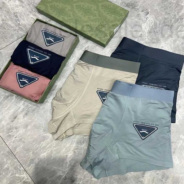 

underpants designer 2023 new mens underwear large size traceless boxers skin friendly breathable modal pure cotton triangle mark shorts aeh2, Black;white