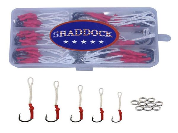 

106pcs fishing assist hooks stainless steel jigging fishing hooks live bait hook with pe line saltwater fishing hooks187m9464761