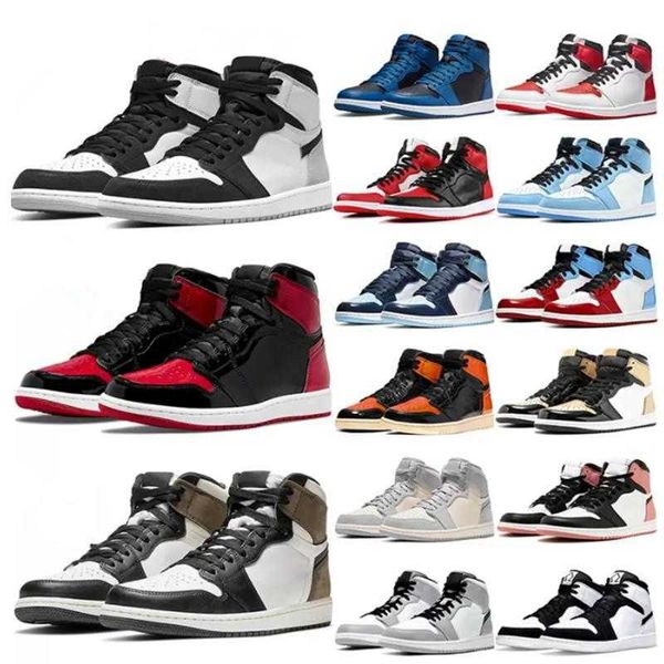 

basketball shoes men women jumpman 1 high 1s chicago lost found gorge green stage haze diamond dark mocha bred panda university blue retro t
