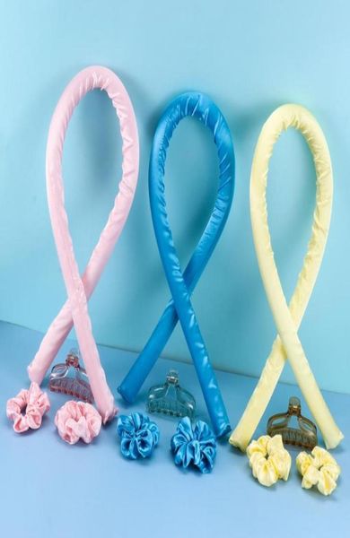 

heatless curling rod headband lazy curler set soft silk ribbon wave formers hair curlers diy styling tools straighteners3265017, Black