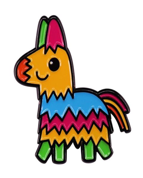 

multicolor donkey pinata enamel pin badge rainbow pinatas for kids game party fashion jewelry4221124, Blue
