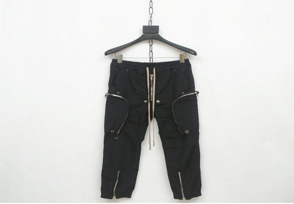 

fashion men039s black cargo pants high street hip hop motorcycle pants multi zipper pants5113628