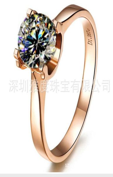 

fine 1ct sona three generations ij color diamond rose gold ring wedding bridal diamond rings2507567, Slivery;golden