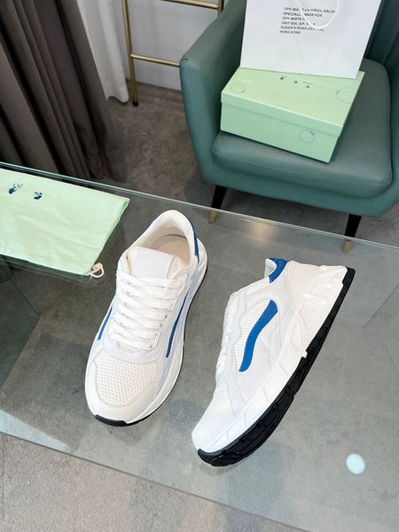 

2023 designer casual shoes vintage suede leather trainers calfskin reflective sneaker fashion luxury brand running shoes platform lace-up 08, Black