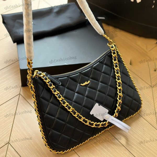 

23b fashion womens chain bag underarm bag shoulder bags leather gold hardware metal c buckle luxury handbag matelasse chain diagonal shoulde