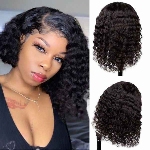 

short curly wig black split small curly synthetic fiber rose mesh headband 230818