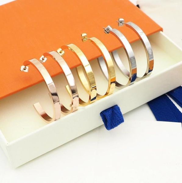 

women hoop earings designer men silver big circle fashion luxury jewelry letters gold earring accessories stud earring hoops 220316329788, Golden;silver