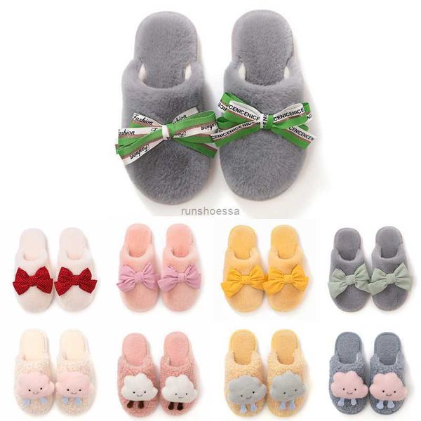 

slippers fur discount women winter for pink brown black grey snow slides indoor house outdoor girls ladies furry slipper flats soft238 ry