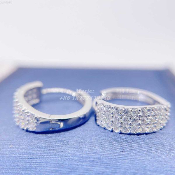 

diamond earring pass diamond tester earring s925 with vvs moissanite earrings hip hop jewelry, Silver