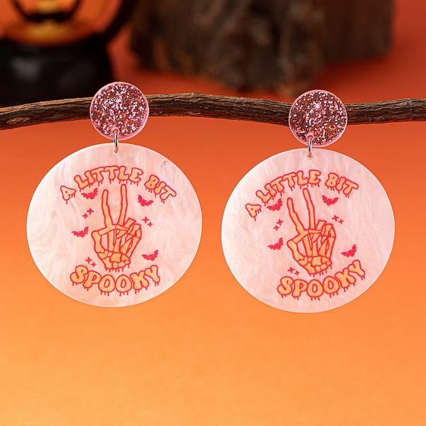 

acrylic halloween decorative earrings, Silver
