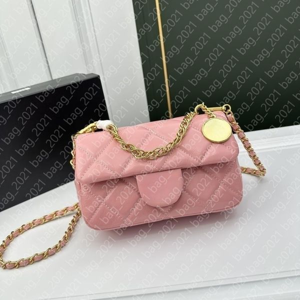 

8a luxury designer cc bags with gold coin women mini shoulder bags cf flap purse classic small bags lady colourful handbags quilted crossbod