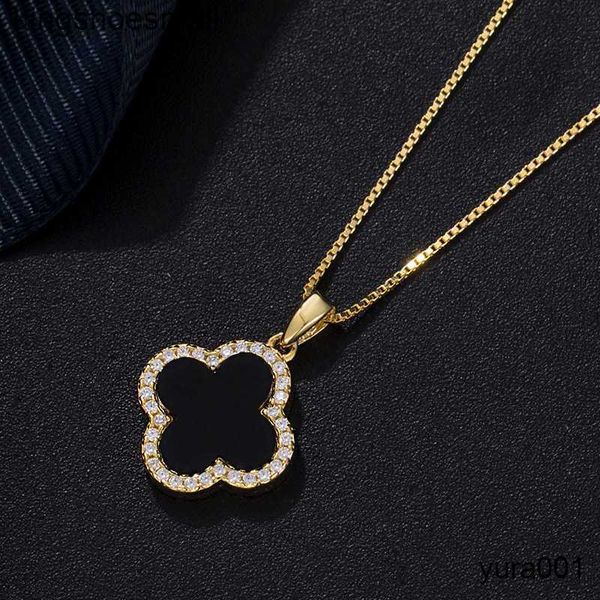 

s925 silver necklaces for women 18k gold plated classic designer clover diamond necklace