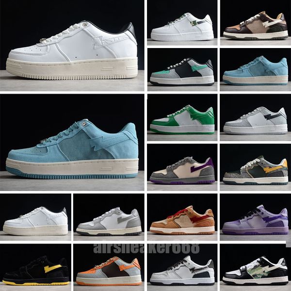 

casual shoes bap running shoes sneakers trainers fashion designer pink patent leather black white color combo grey for men women pastel pack
