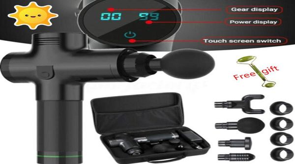 

myofascial physiotherapy instrument mute touch screen fascia gun massage gun electric warp impact relax gun deep massager dhl 17632507366