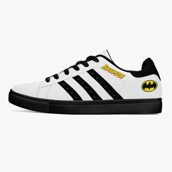 

customized niche retro korean version versatile chic leather black and white meteor board shoes, college style sports casual shoes