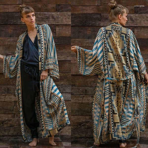 

women's swimwear 2023 beach kimono cover-up plus size swimsuit cover up front open belt kaftan robe plage pareos dress tunic wear, White;black