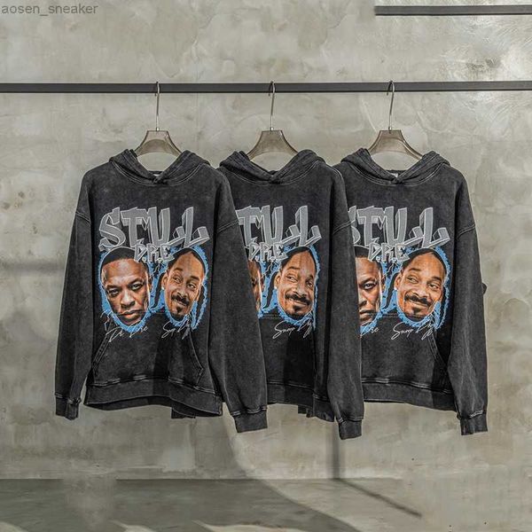 

oversized fashion hoodies men washed digital selling pullover streetwear pattern printing sweatshirts, Black