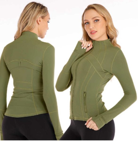 

outfit lllemens fitness women yoga sports jacket stand-up collar half zipper long sleeve tight yogas shirt gym thumb athtic coat clothing ll