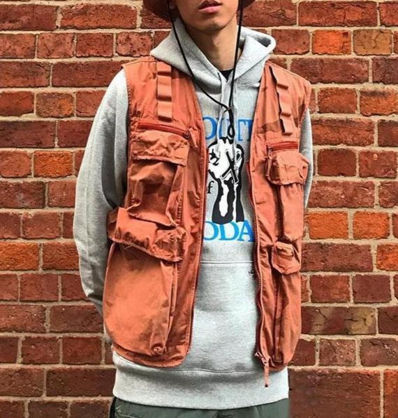 

19ss camo cargo vest tactical clothing mountain outdoor men women coat street casual sport outwear jacket size sxl9648488, Black;white