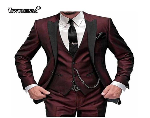 

y528 business party men suits 3 piece jacket pants vest shawl lapel custom made costume mariage homme men suits for wedding 20188775468, White;black