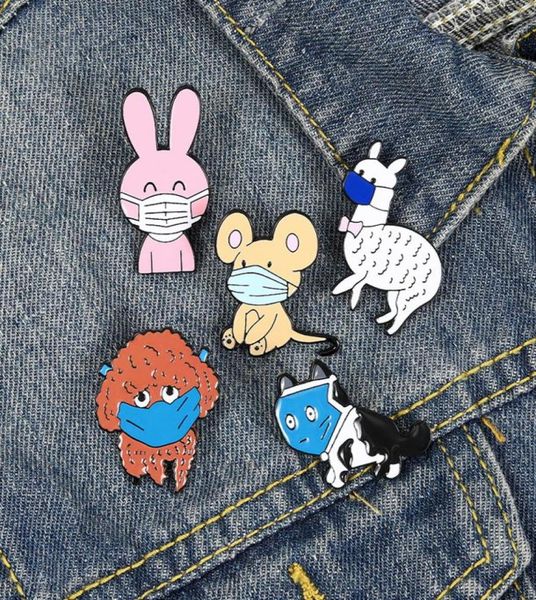 

cute cartoon animal sheep rabbit enamel brooches pin for women girl fashion jewelry accessories metal vintage brooches pins badge 6603135, Gray