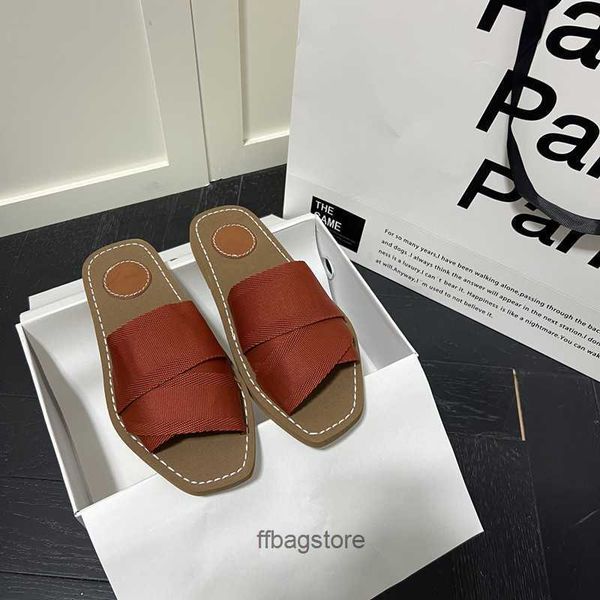 

letter cloe sandals square chole flip beach ladies shoes casual slipper woodies woody fashion flop slippers wear women brand 2023 toe flat b