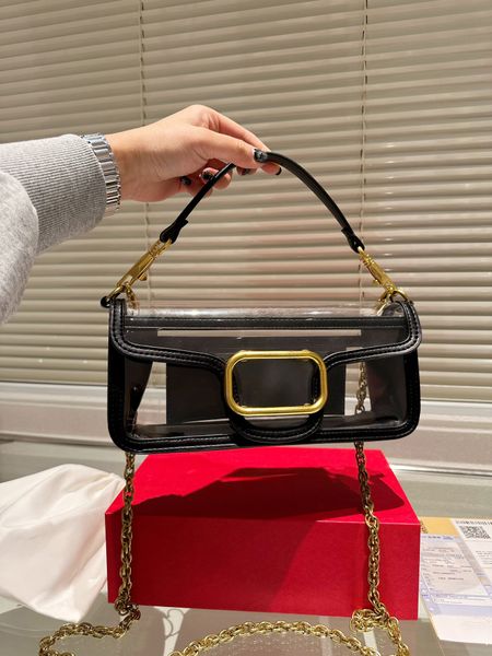

fashion designer bags transparent jelly totes ladies shoulder crossbody bag show off the rich clear lipstick powder makeup cosmetic pouch