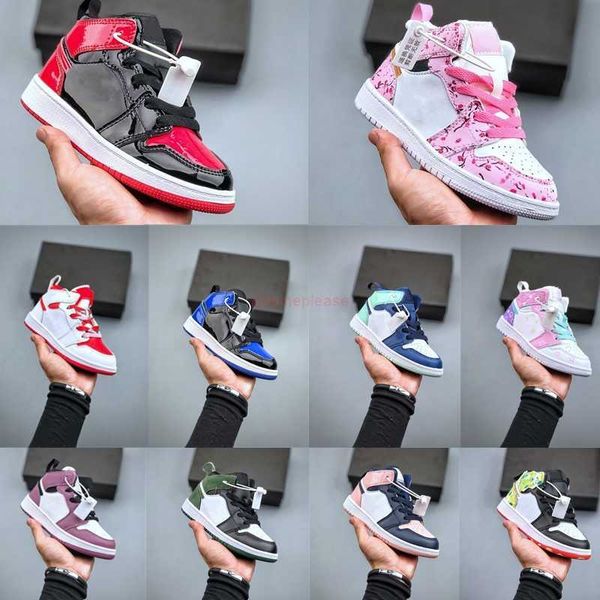 

kids shoes jumpman 1s boys basketball 1 shoe children black mid high sneaker chicago designer blue trainers baby kid youth toddler infants