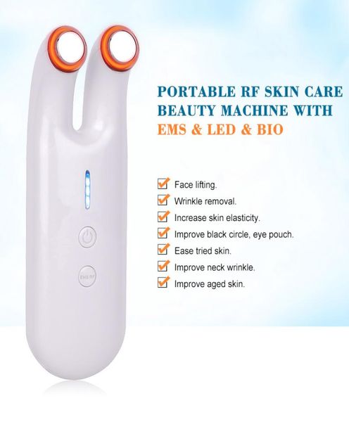 

2019 portable led bio ems radio frequency rf face lifting machine for skin tightening rejuvenation wrinkle remover home use dhl fr6317068