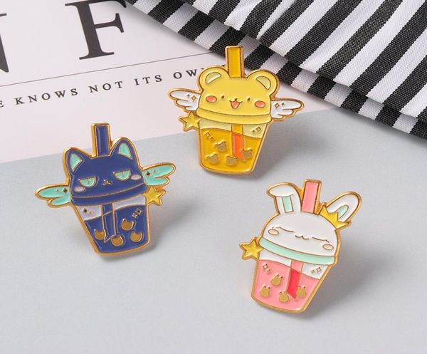 

cute cartoon rabbit animal brooches pin for women men fashion dress coat shirt demin metal funny brooch pins badges promotion gift7788601, Gray