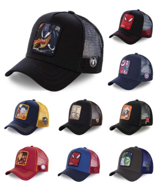 

2021 brand super heros anime cartoon baseball caps for women adjustable outdoor sport boy snapback cap girls sunshade hats3334878, Black;white