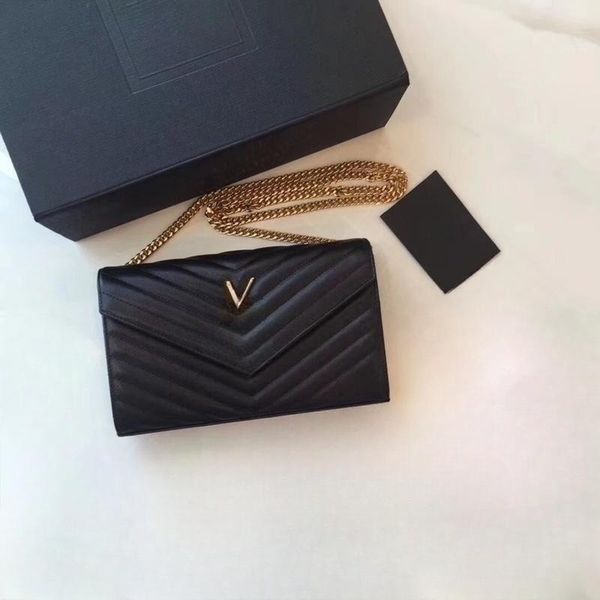 

designer bag fashion shoulder luxury leather crossbody bag metal chain women's handbag real leather bag clamshell purse internet celebr