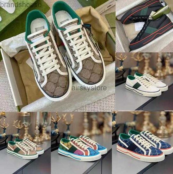 

designers tennis 1977 sneakers luxury canvas shoes beige blue washed jacquard denim shoe ace rubber sole embroidered vintage casual sneaker