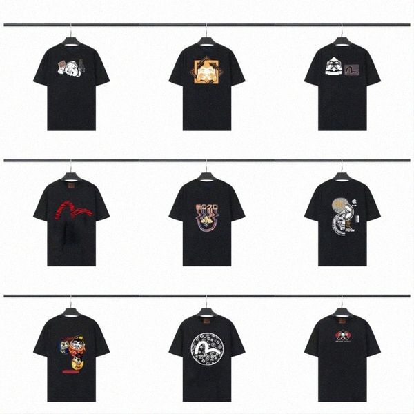 

designer classic evisulies shirt mens women casual printed letters couples t shirt loose pure turtle printed large buddha head sweatshirts g, White;black