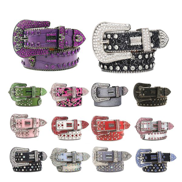 

luxurys girl fashion diamond bb simon belt bling studded rhinestone rock buckle lady crystal belts mens leather casual width 3.8cm woman des, Black;brown