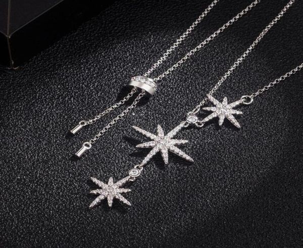 

unique brand new sell luxury jewelry real 925 sterling silver pave white sapphire cz diamond hexameron pendant women clavicle 8513972