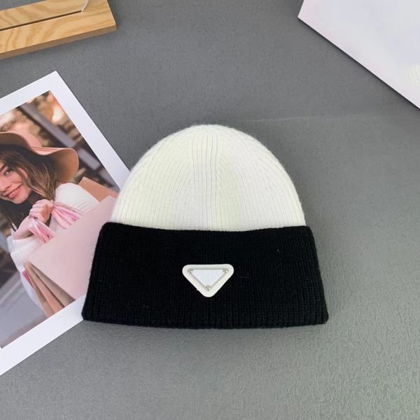 

designer beanie luxury beanie knitwear hat temperament versatile beanie knitted hat warm letter design hat christmas gift very nice hat, Blue;gray