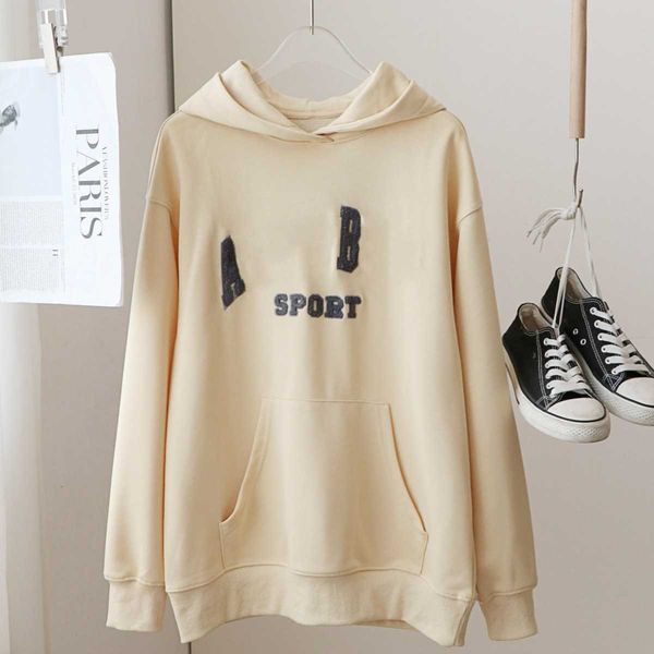 

anine casual hoodies for women designer letter loose hooded sweatshirt bing long sleeve hooded sweater, Black